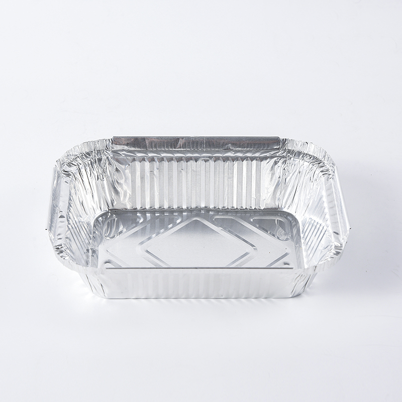 Folha de alumínio pequena do logotipo do OEM do recipiente da bandeja da folha para o tempo de trabalho descartável da cozinha do acondicionamento de alimentos personalizado RK-58