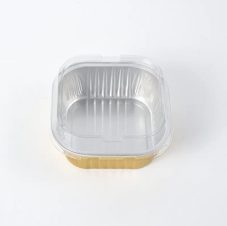 Quão bom é o desempenho de vedação do recipiente para alimentos quadrado de folha de alumínio sem rugas?